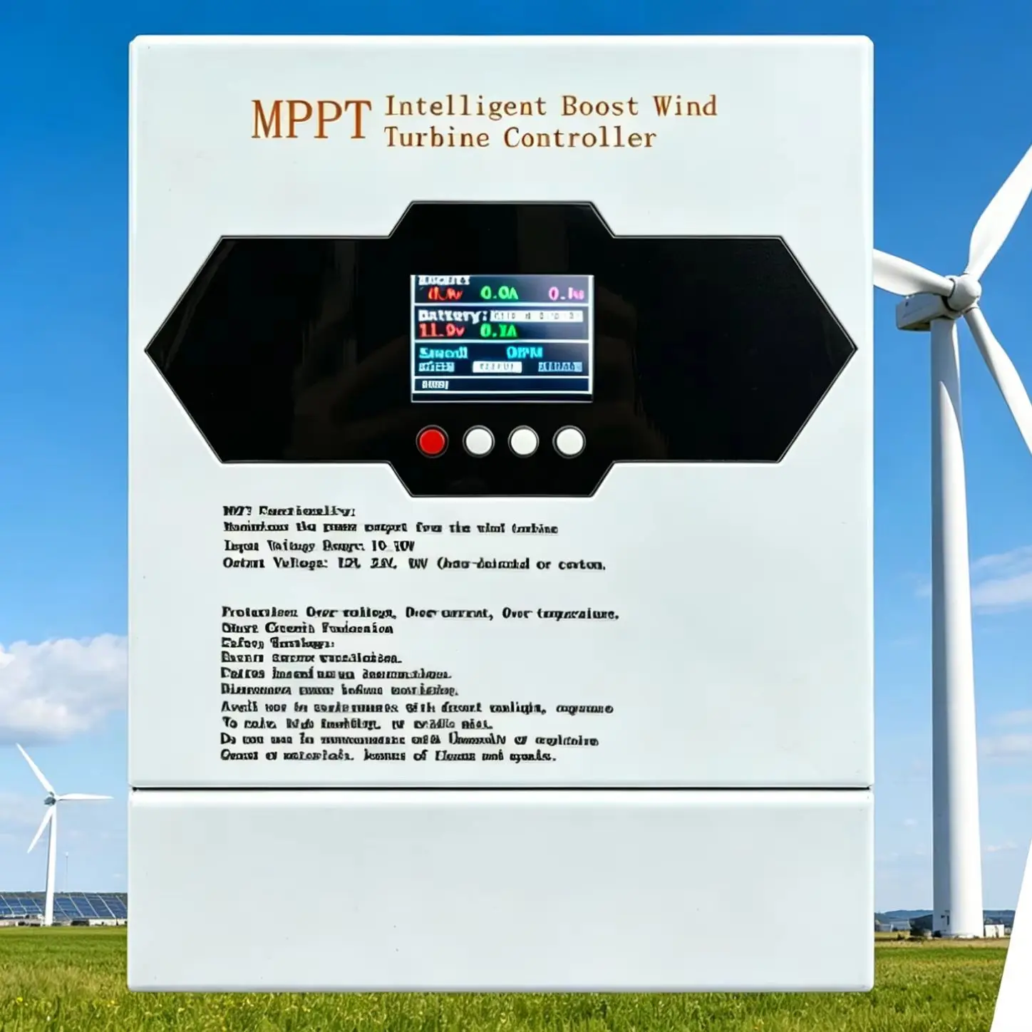 MPPT-Windladeregler für niedrige Windgeschwindigkeiten, 6000W, 48V/24V/12V, adaptiv, speziell für Lithium-Eisenphosphat/Kolloid-Batterien
