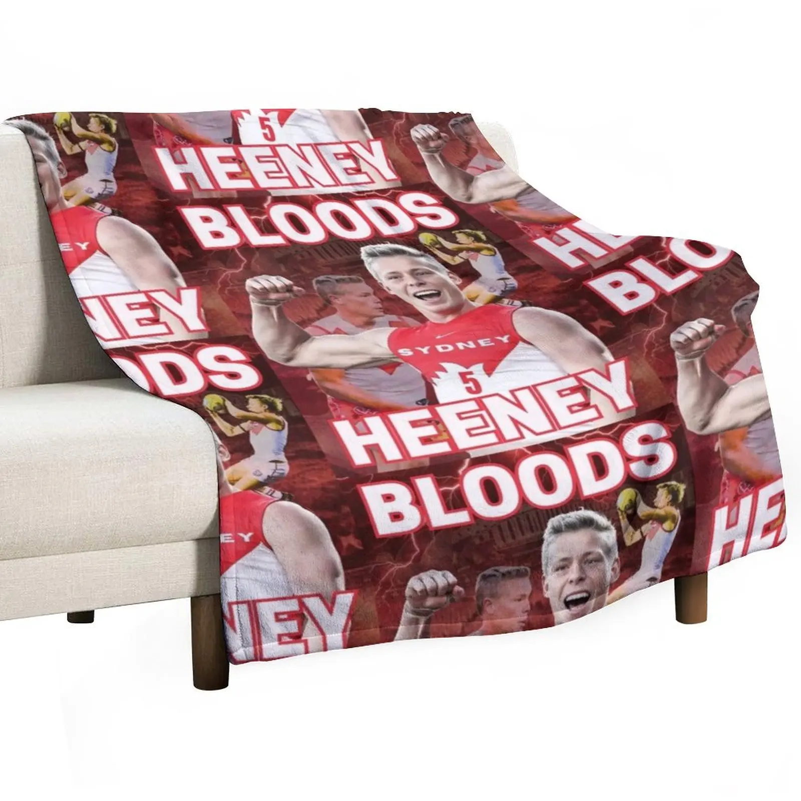 

Isaac Heeney Sydney Swans Afl Football Throw Blanket Fashion Sofas Bed linens Summer Beddings Kid'S Blankets