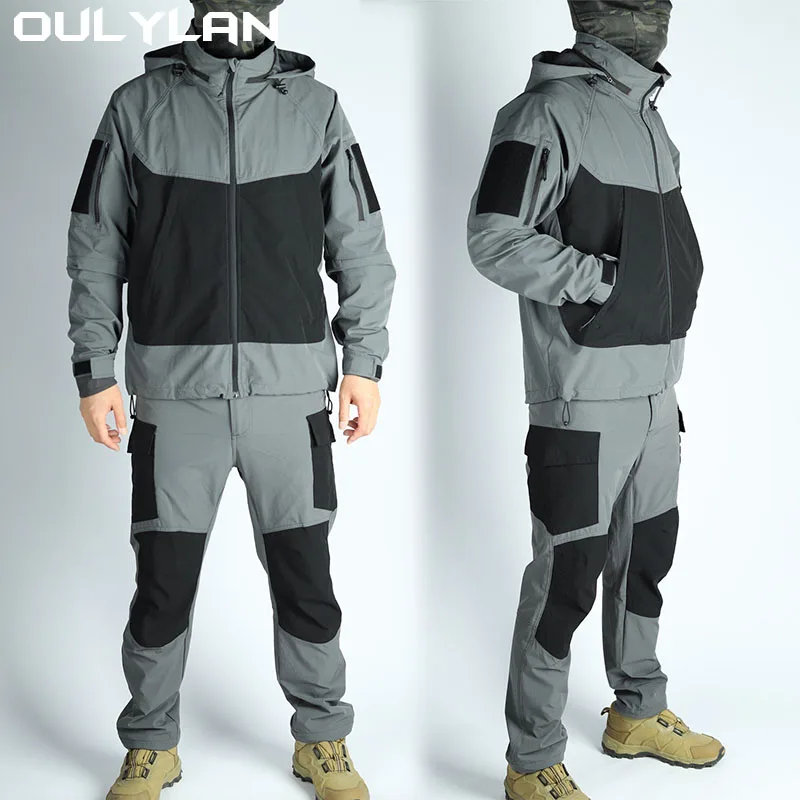 

Oulylan Jacket Sets Tactical Suit Military Uniform Training Suit Camping Hunting Clothes Shirts Quick Drying Pants