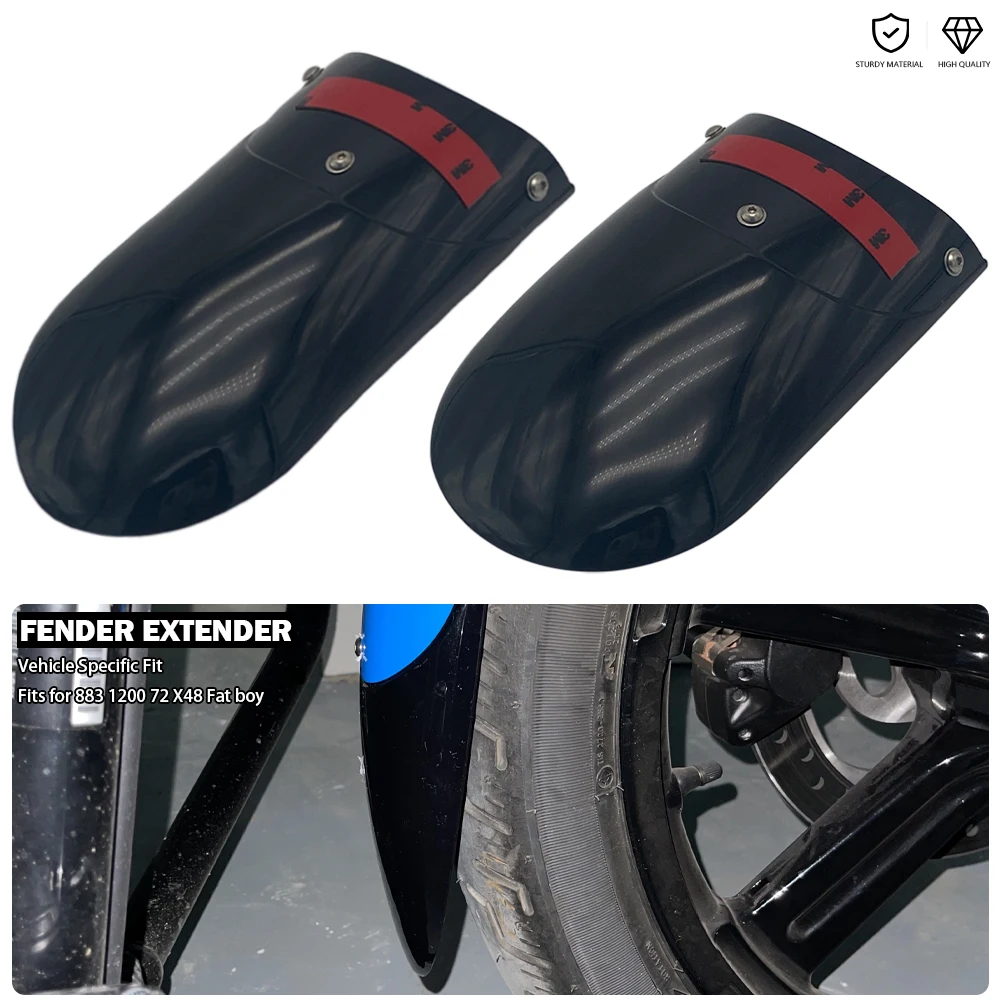 Motorcycle Fender Extender Mud Splash Guard Front Mudguard Extension For Harley Sportster XL 883 1200 XL1200 72 X48 Fat boy 114