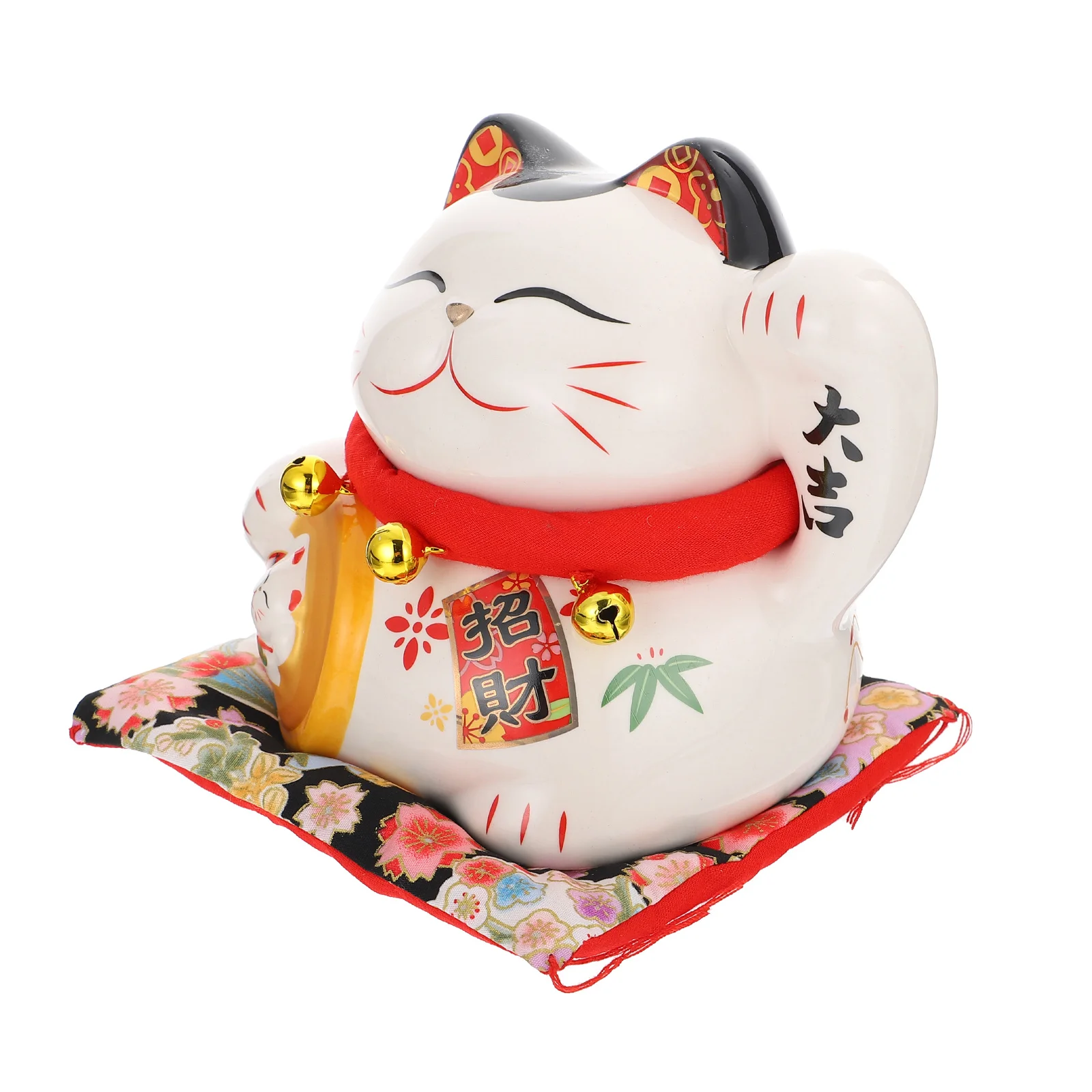 

Ceramic Piggy Bank Smooth Cat Statue Edge No Burrs Money Saving Box For Home Cat Bank Office Shop Decor Gift