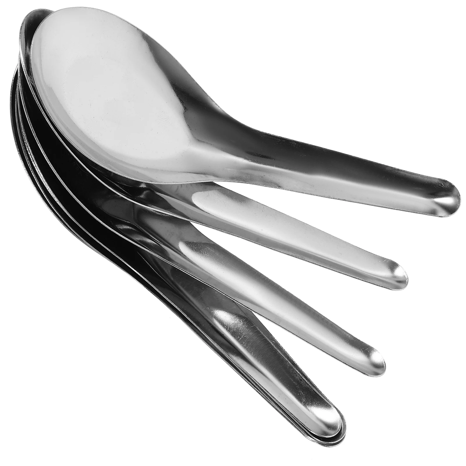 

10pcs Stainless Steel Spoons Multi-Function Soup Household Food Reusable Dinner Spoon Small Dessert Spoon Kitchen Accessory