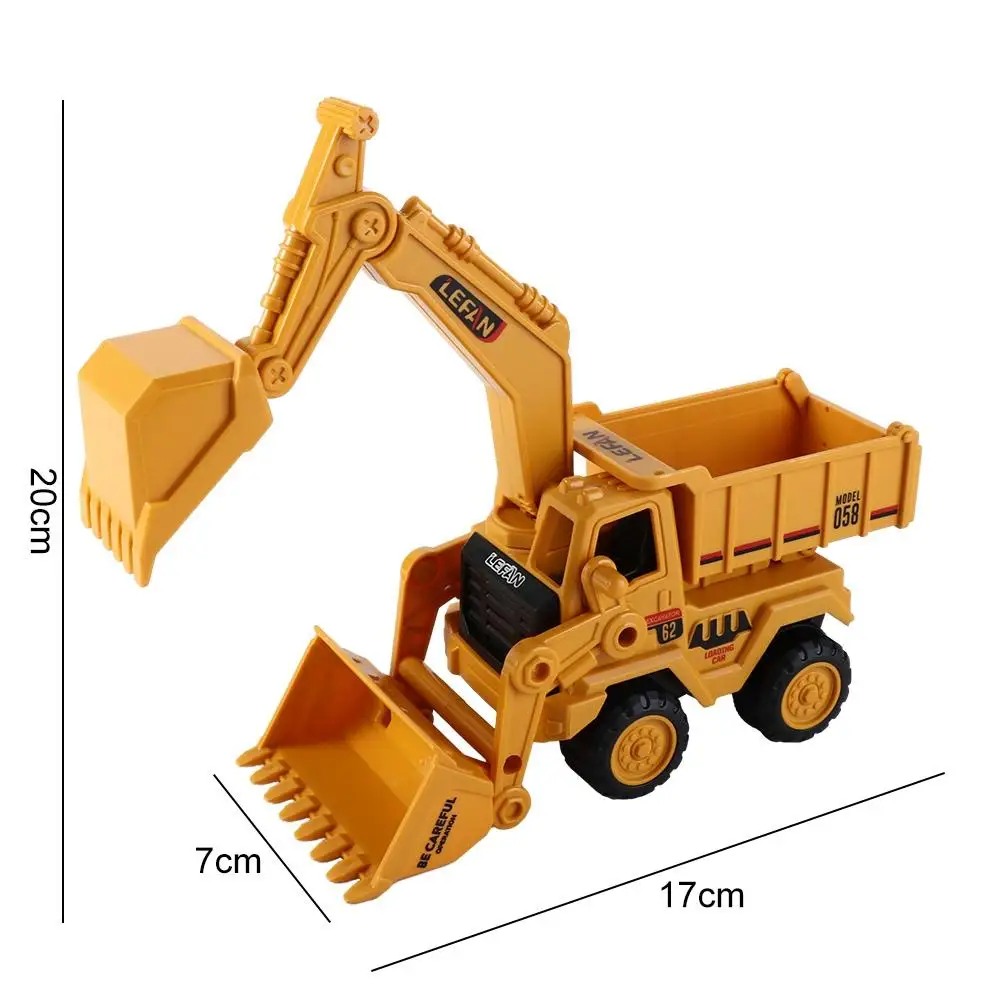 Coche de ingeniería ABS a la moda, vehículos de juguete, excavadora amarilla para niños, juguete clásico, camión volquete, modelo de juguete para padres e hijos