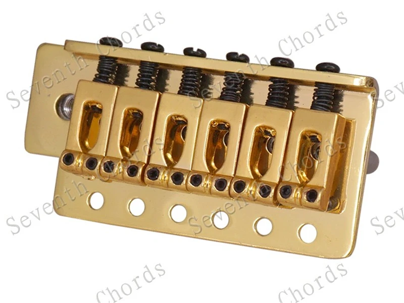 Ein Satz 6-saitiger konkaver Sattel-Tremolo-Brückensystem für E-Gitarren-Zubehörteile, Chrom, Schwarz, Kupfer, Rot zur Auswahl – Detail 32