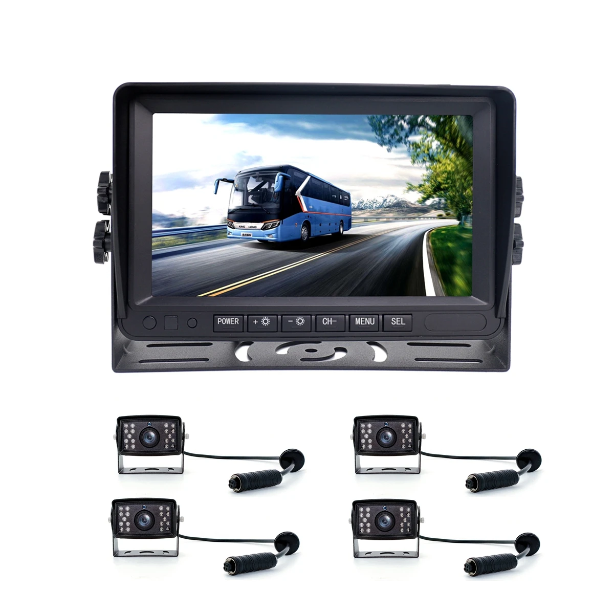 Parking Line Car Reversing Aid IP68 Waterproof Monitor Camera System Support Vehicle,mining Vehicle, Heavy Duty Equipments