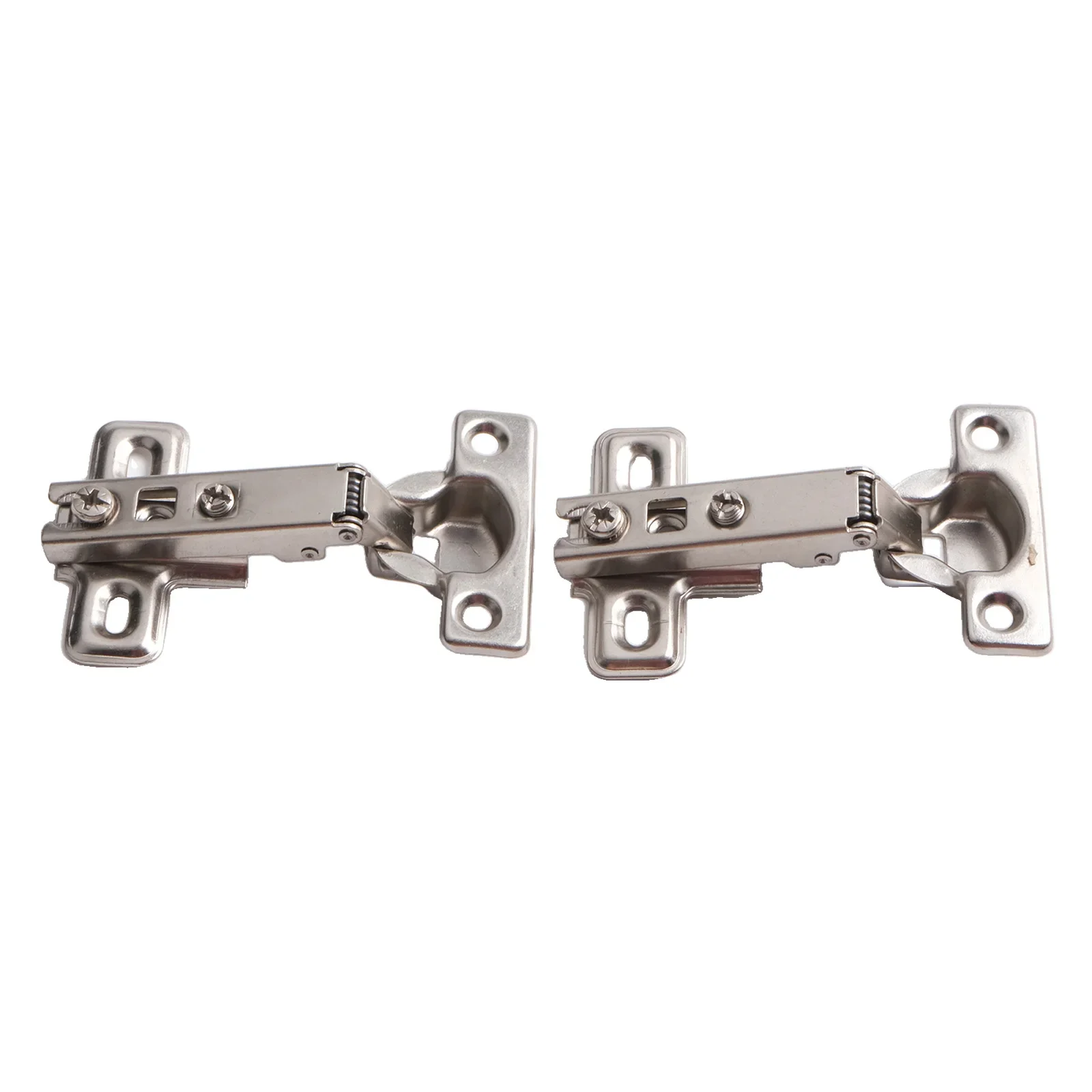 Repair Plate Hinge Cabinets 2pcs Accessories Hydraulic Type Kit Non-fading Stainless Steel Closets For Wardrobes New