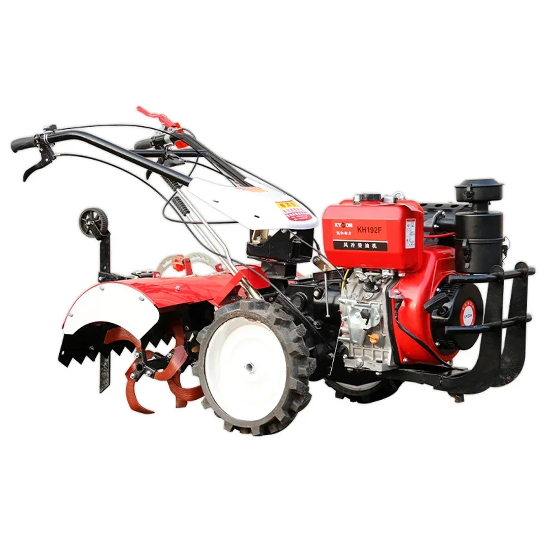 Hot sales scale four wheel drive ridge loosening arable land ploughing ploughing ditching new rotary tiller diesel micro tiller