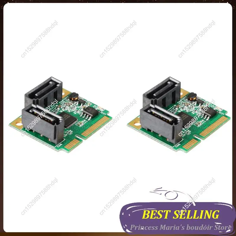 

AB30-2X Mini PCI Express 2 Internal SATA III ( 6Gb /S) RAID ASM1061R Controller Card 2 SATA 3.0 6Gbps Ports