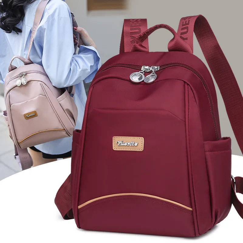 Fashion Bagpack Women High Quality Nylon Backpacks Female Small Travel Back Pack School Bags for Teenage Girls Shoulder Bag