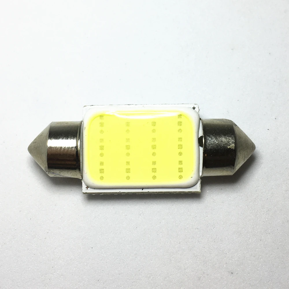 500PCS 12V White 12 Chip Festoon Cob 31mm 36mm 39mm 41mm Car Led Interior Bulbs Interior Reading Lights License Plate Light