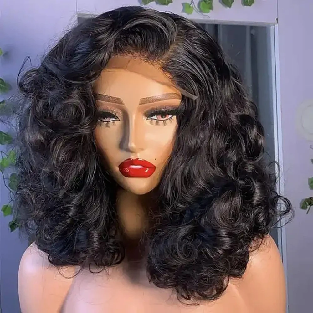 Body Wave Lace Front Wigs Human Hair Pre Plucked 13x4 HD Human Hair Lace Front Wigs for Black Women Brazilian Short Bob Wig