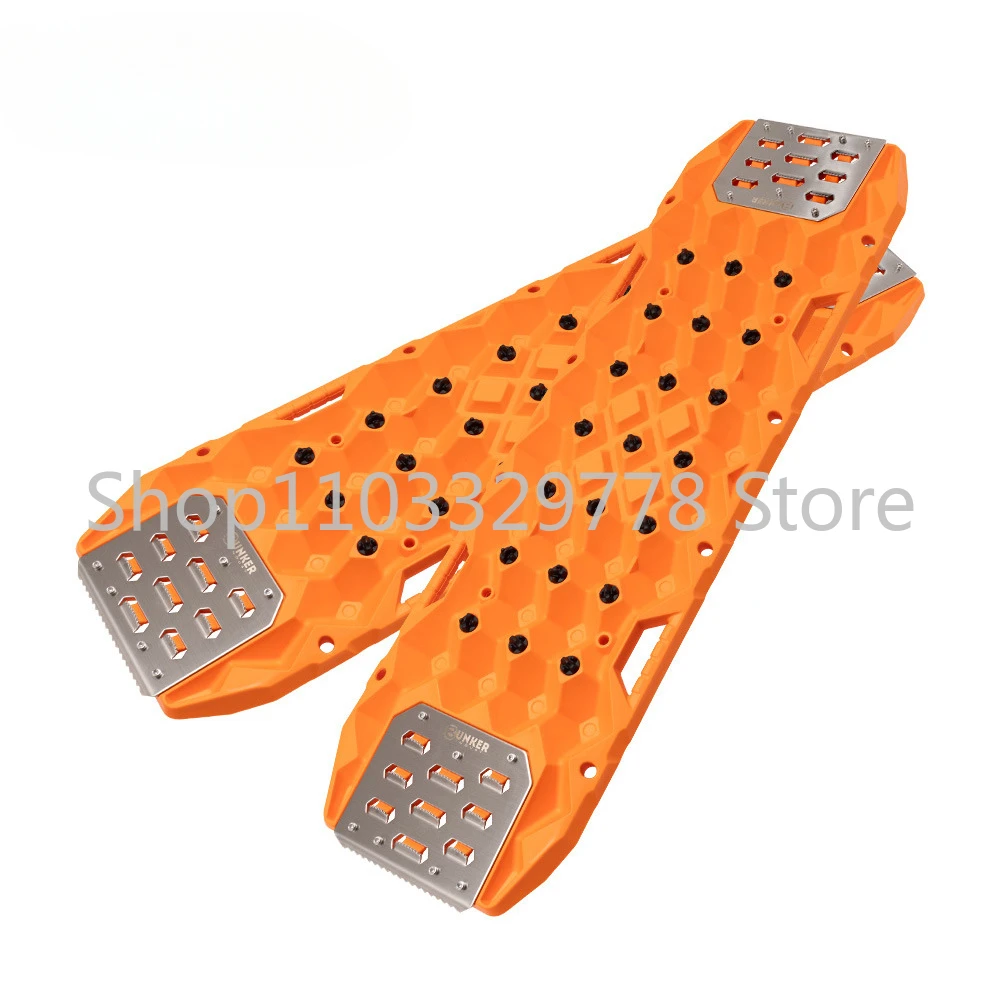 Two Ends with Steel Plate Bearing 25 Tons Widened Outdoor off-Road Rescue Slip-Proof Pad Sand Board Rescue Board