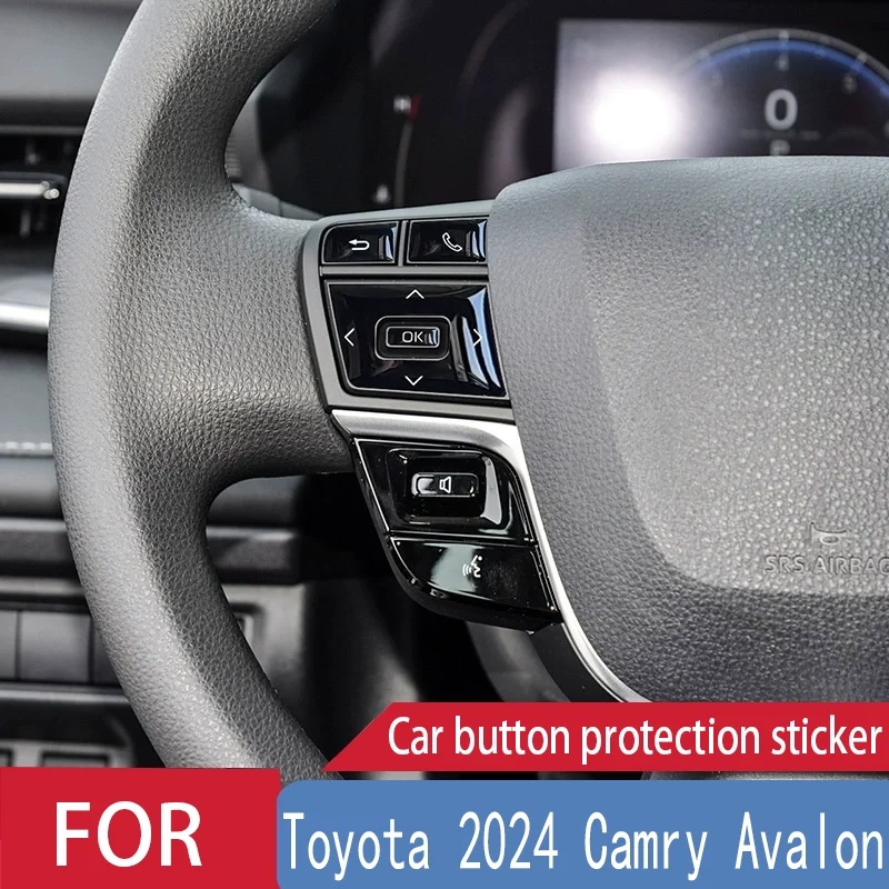 

FOR Toyota 2024 Camry Avalon Gear Shift Steering Wheel, Gear Shift Light Control Button Protection Sticker Cars Accessories