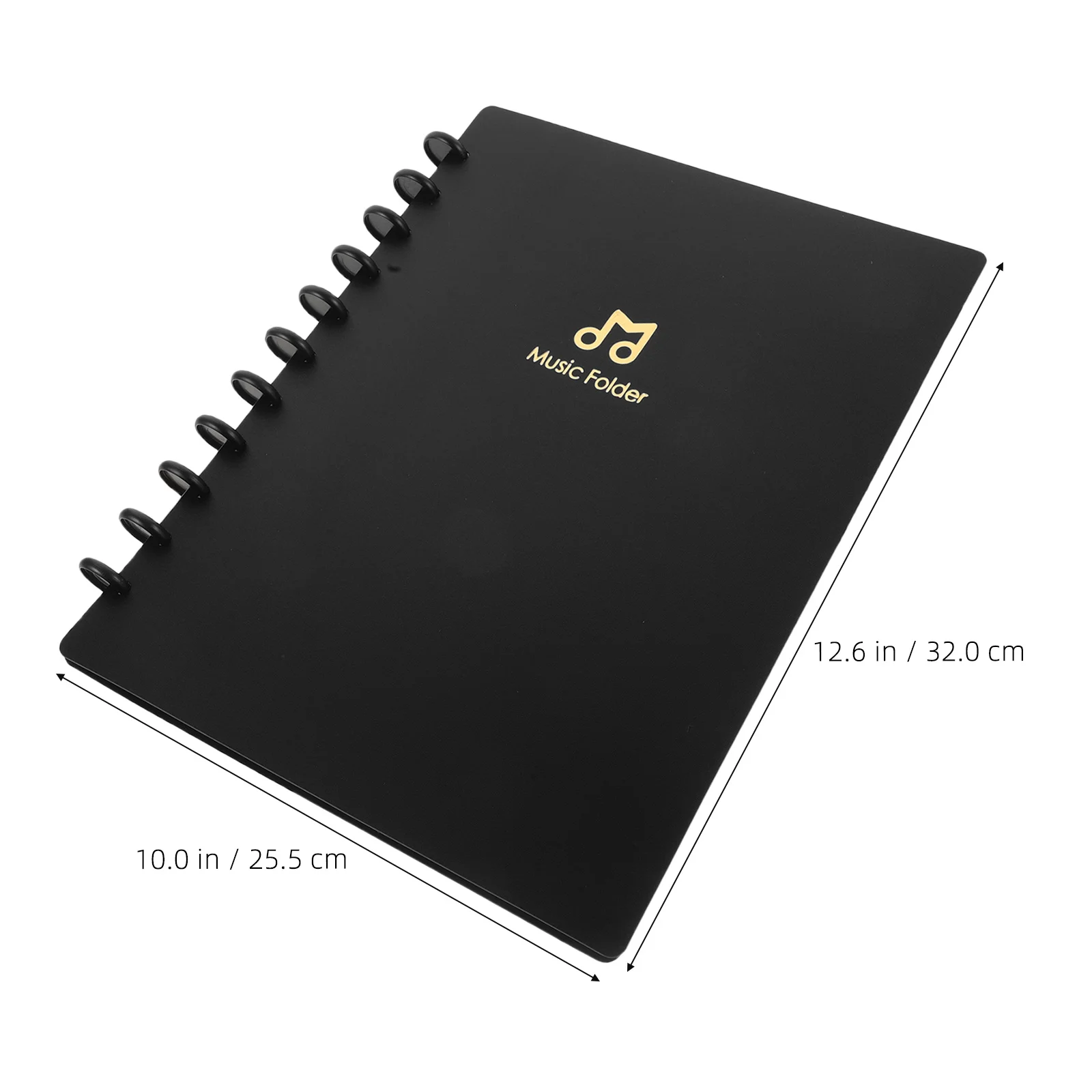 Music Score Binder 20 Page Capacity Clear Insert Sheets Detachable Flip Folder Secure Mushroom Clamp for Marching Band Choral