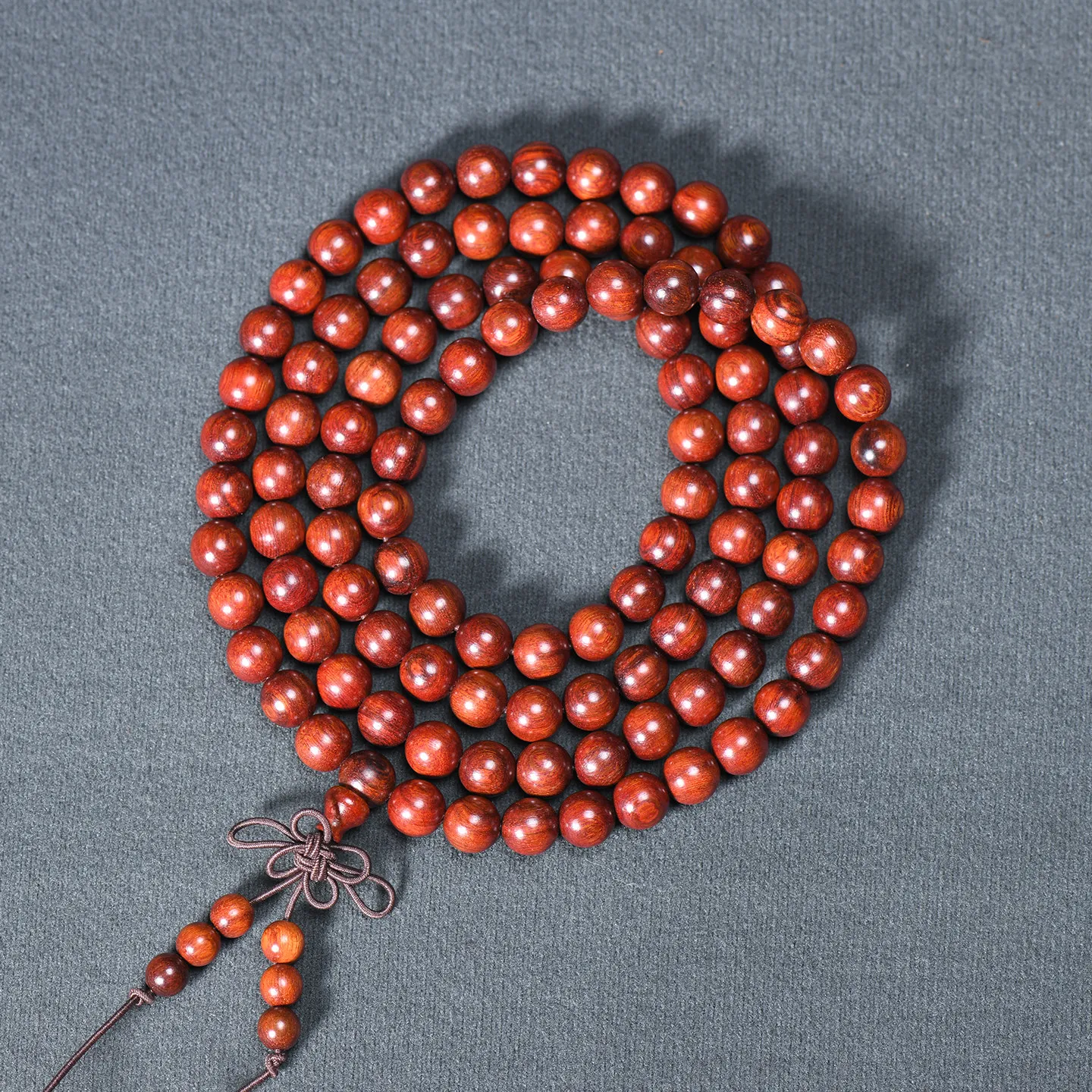 

108 Beads South America Red Sandalwood Buddhist Prayer Bracelet, Ethnic Style, for Men, Women & Couples Gifts