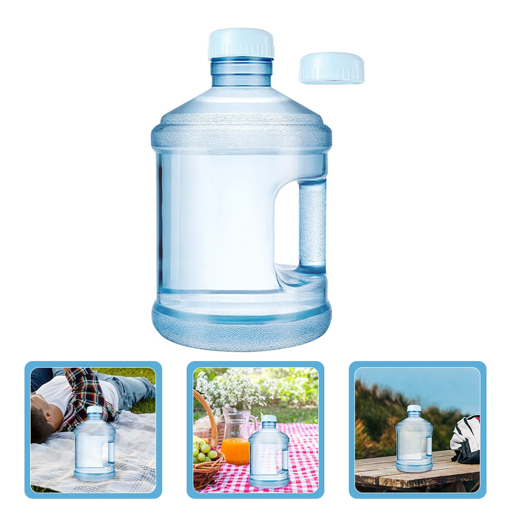 

1 Set Of Outdoor Bottle Portable Bucket Thick Mineral Jug Large Capacity Storage Container With Handle For Camping Hiking Travel