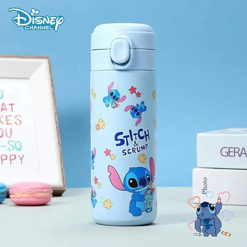 

420ML Disney Anime Stitch Thermos Cup Stainless Steel Vacuum Flasks Portable Water Bottle Thermoses Mug Travel Outdoor Water Cup