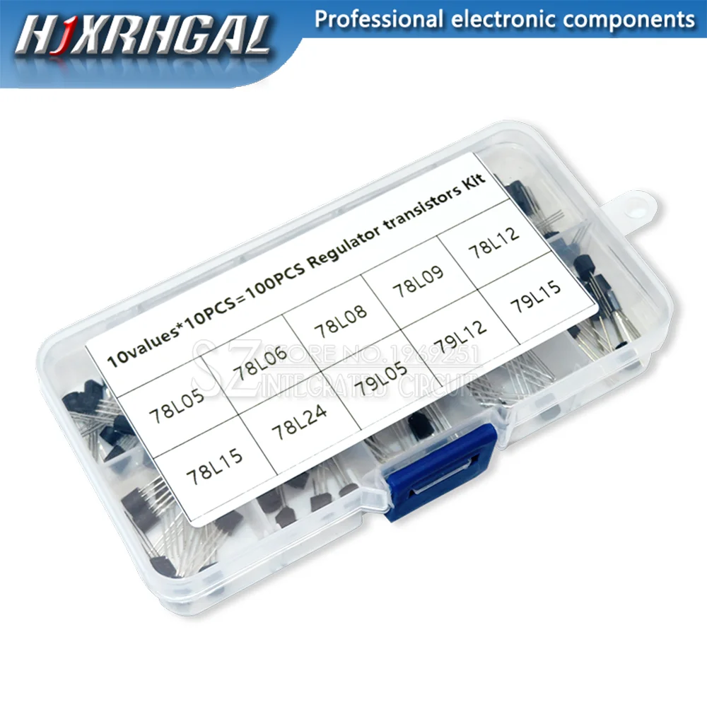 100pcs/box TO-92 Voltage regulator transistors assortment Kit 78L05 78L06 78L08 78L09 78L12 78L15 79L05 79L12 79L15 78L24 ibuw