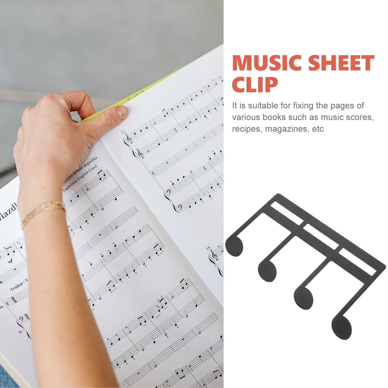 

Guitar Sheet Music Clip Piano Score Book Page Holder Keyboard Fixing Clamp Metal Note