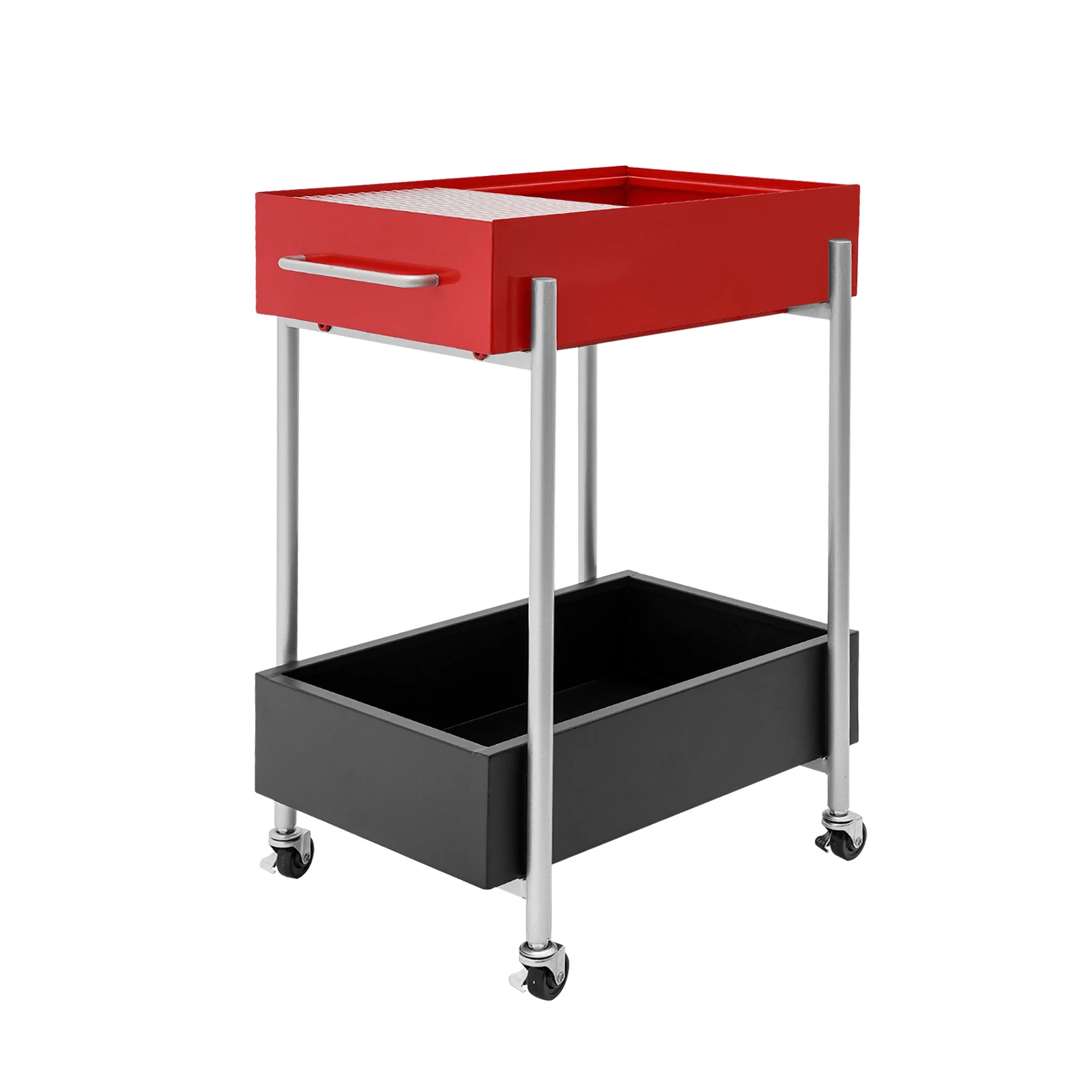 

2-х ярусная передвижная тележка для хранения, 48*33*65 см, тележка на колесиках с ручкой, вместимость 30 кг, мобильная тележка для хранения бокового дивана, допаминовая закуска