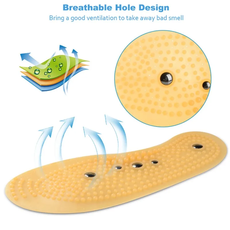 แผ่นรองเท้าแม่เหล็กบำบัดสำหรับผู้ชายและผู้หญิง นวดฝ่าเท้า ลดน้ำหนัก รองเท้าเพื่อสุขภาพ แผ่นรองเท้าเพื่อการดูแลเท้า แผ่นแม่เหล็กกดจุด