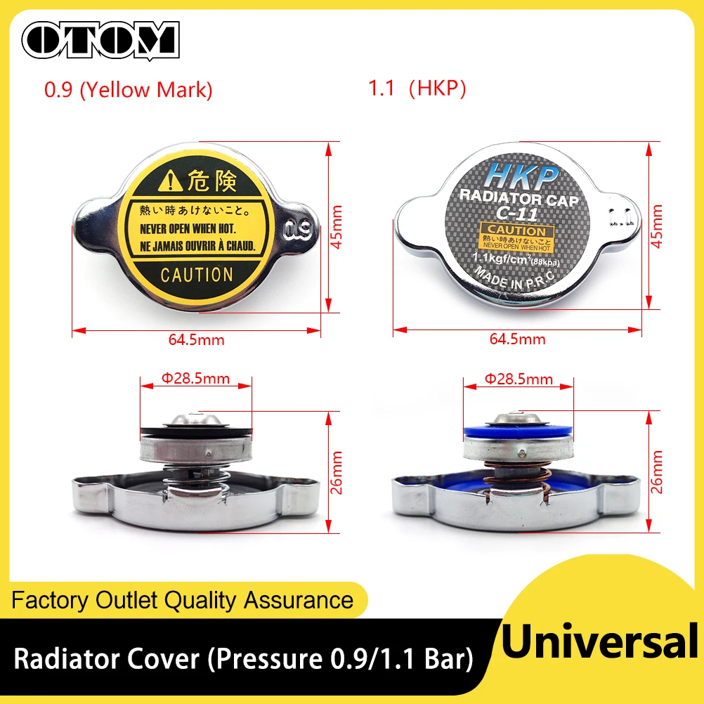 Universal Motorcycle Radiator Cap 0.9 Bar 1.1 Bar Modified Water Tank Cover For KTM HUSQVARNA GASGAS AVANTIS ENDURO MOTOLAND BSE