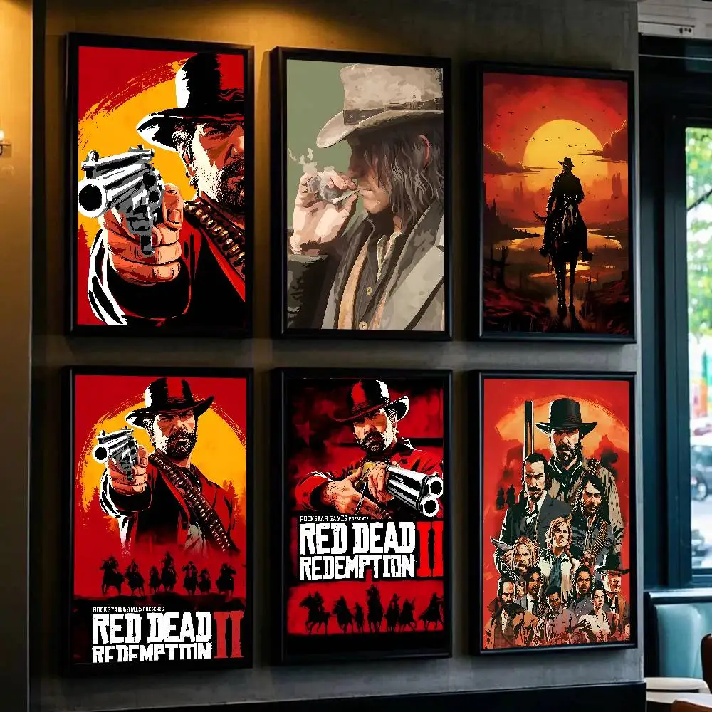 Affiche imprimée du jeu TV-Red-Dead-Redemption 2, pour chambre à coucher, salon, décoration de la maison, dessin animé, film, art mural, image HD