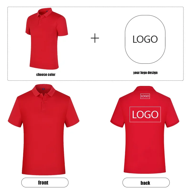 Logotipo personalizado Camisa Polo para Homens, Manga Curta, Correspondência De Cores, Camiseta Dos Homens De Luxo, Logotipo de Impressão, Verão, LS-66607