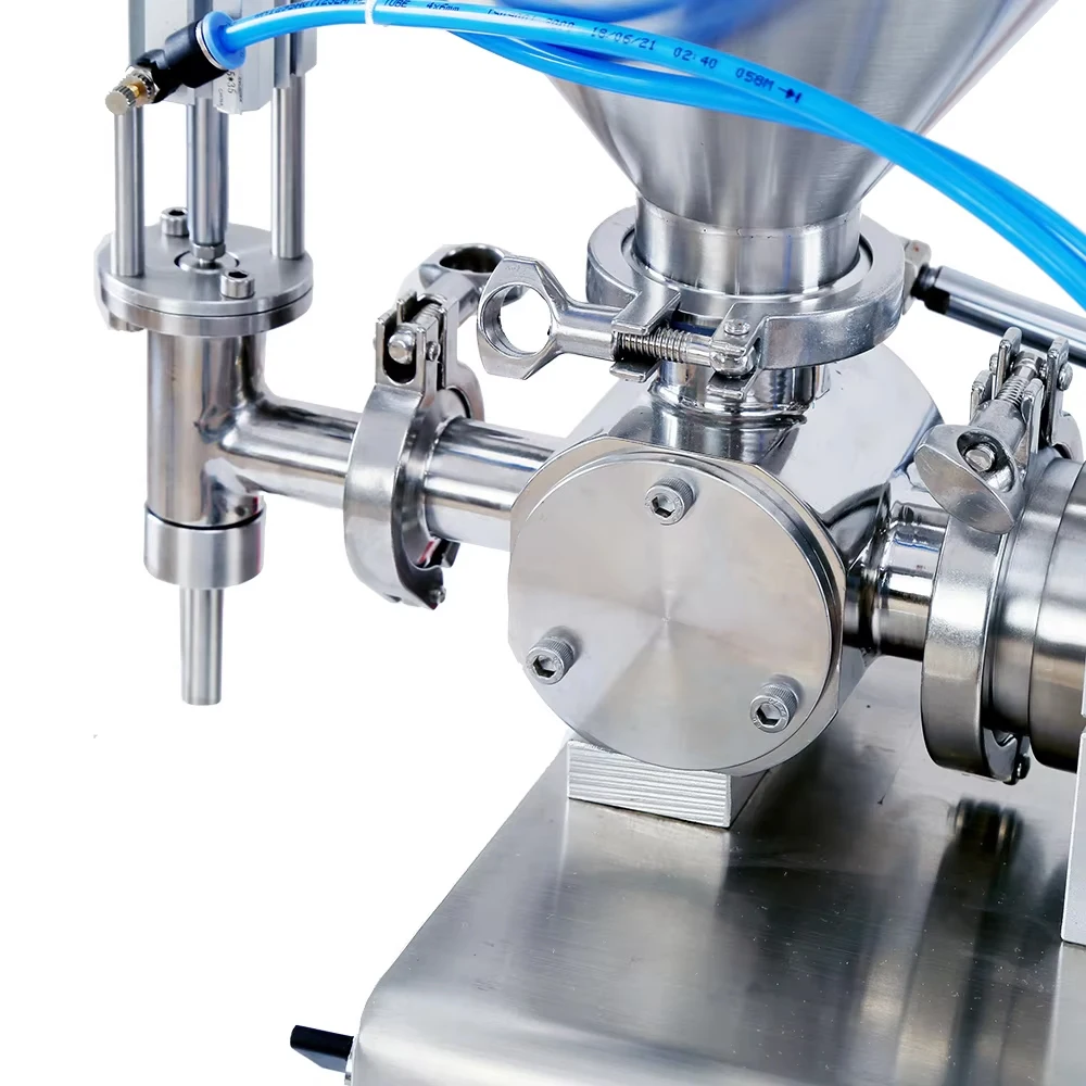 Semi Automatic Piston High Accuracy Beverage Glass Filling  for Marmalade Salad Dressing - view 5