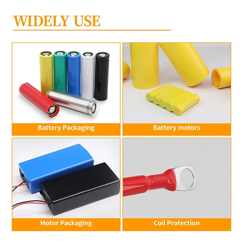 1~10m Fruit Green 160~500mm PVC Heat Shrink Tube Lithium Case Wrap Cable Sleeve 18650 Lipo Battery Protection Insulated Film