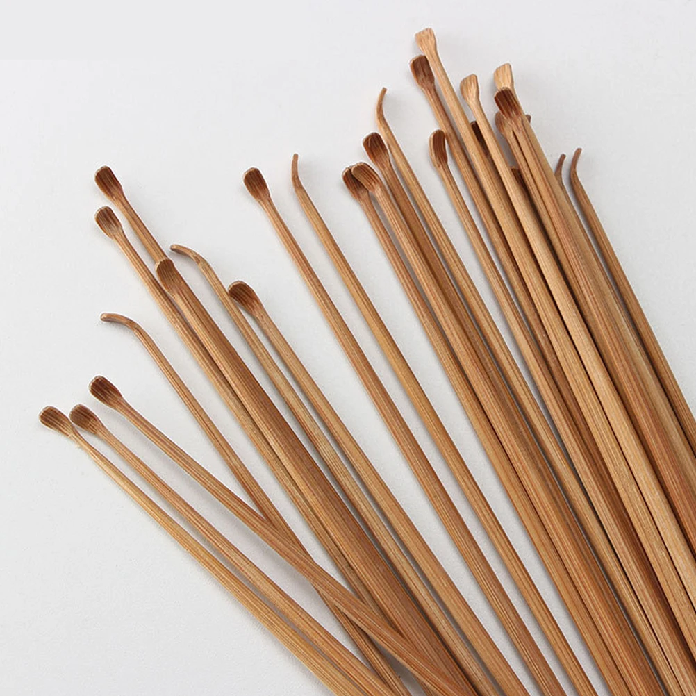 

Coal Bamboo Ear Pick Small Head Easy Earwax Removal Tool Cleaning Tools for Ear Hygiene Practical Anti skid H Flexible