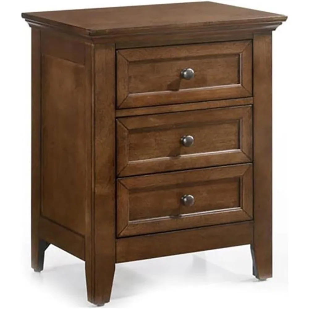 San Mateo Nightstand with 3 Drawers, Tuscan Bedside Tables