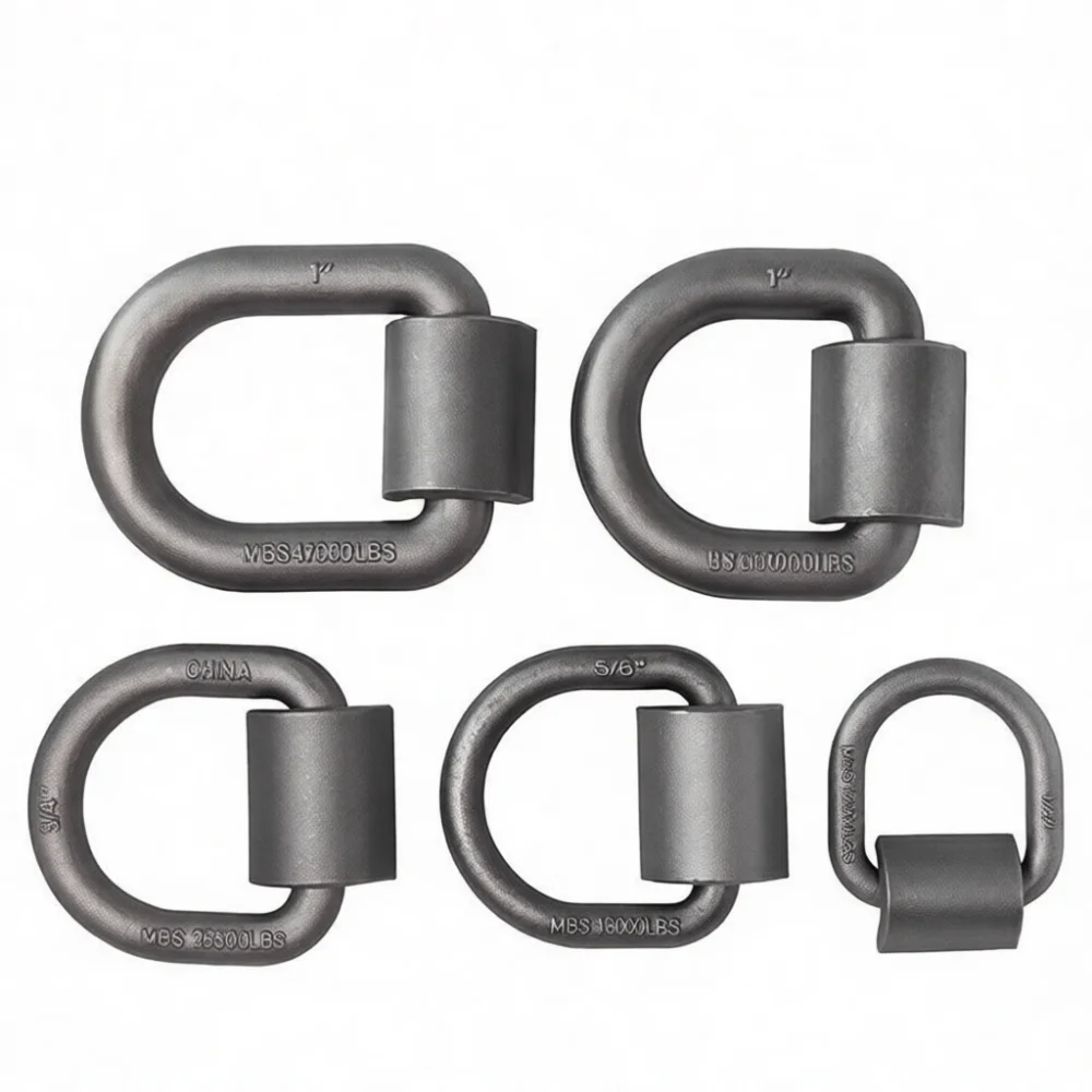 Heavy Duty D Ring Tie Down Weld On Anchor Forged Steel Metal Hardware For Trailer Hitch Engineering Machinery Lifting