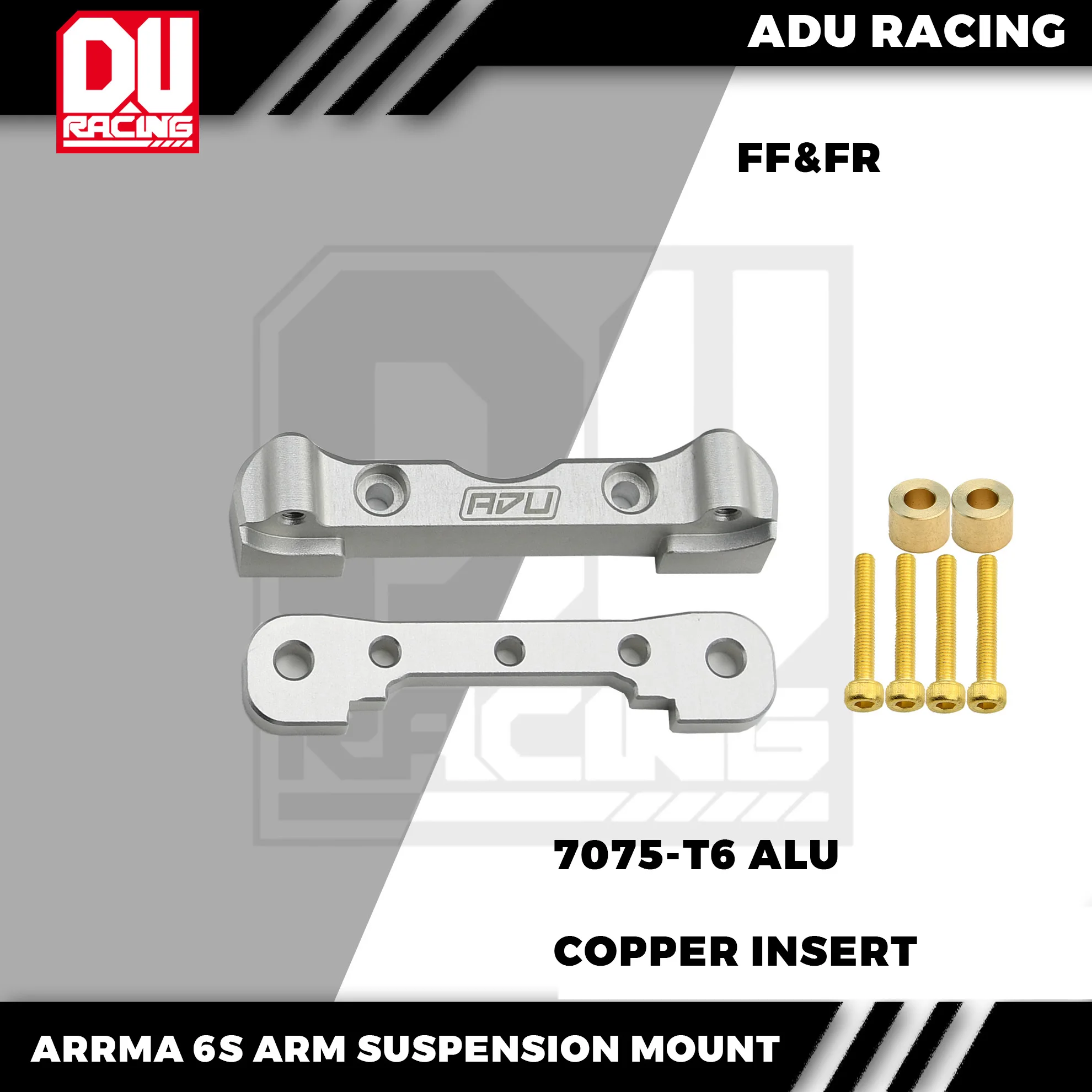 ADU RACING-SUSPEN316MOUNT avant en aluminium CNC 7075-T6, pour ARRMA 6S 1/8 et 1/7