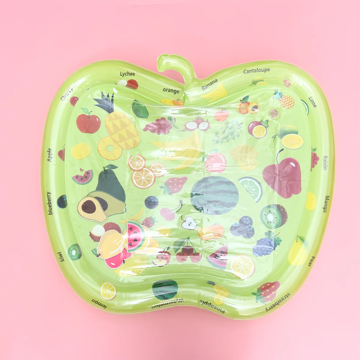 

Apple Shape Inflatable Patted Water Mat Green Baby Kids Inflatable Cushion Strength Building Arm Leg Neck Muscle Development