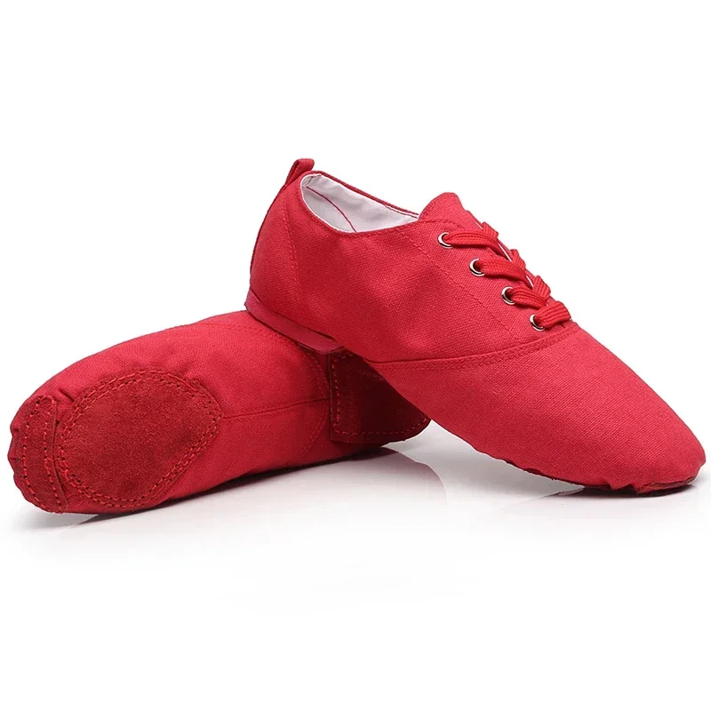 Brand Desinger Canvas Jazz Shoes/Ballet Dance Shoes/Split Heel Sole Shoe Blk/Red/White/pink/Green Men Women Boys Girls Jazz