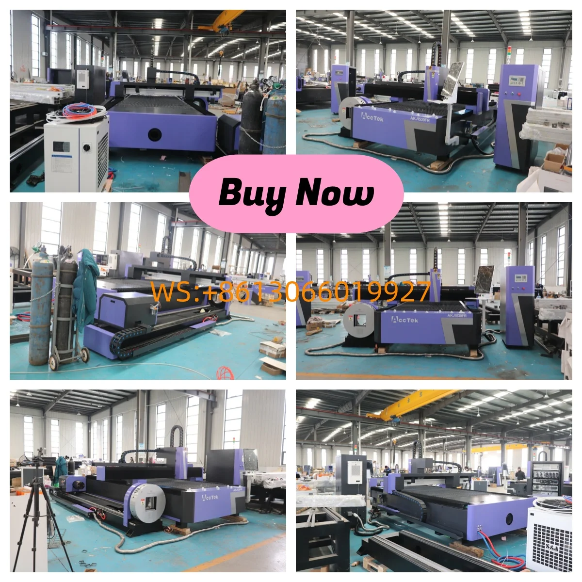 ACCTEK AKJ1530FR Square Tube & Round Tube Sheet Metal 1500*3000mm Fiber Laser Cutting Machine with Rotary Axis