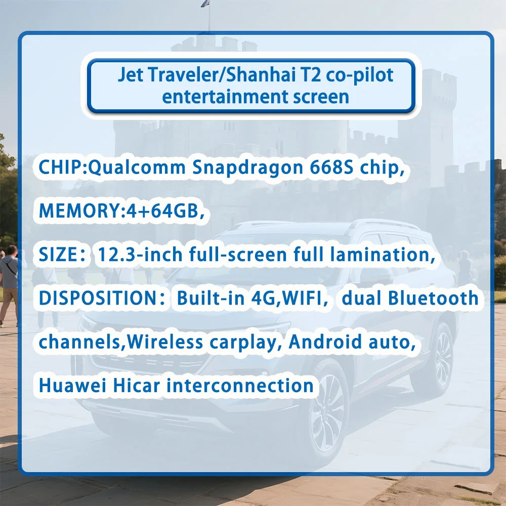Co-Pilot Intelligent Car Display Entertainment Scherm Android Dashboard Multimedia voor Jetour Traveller met tv-combinatie