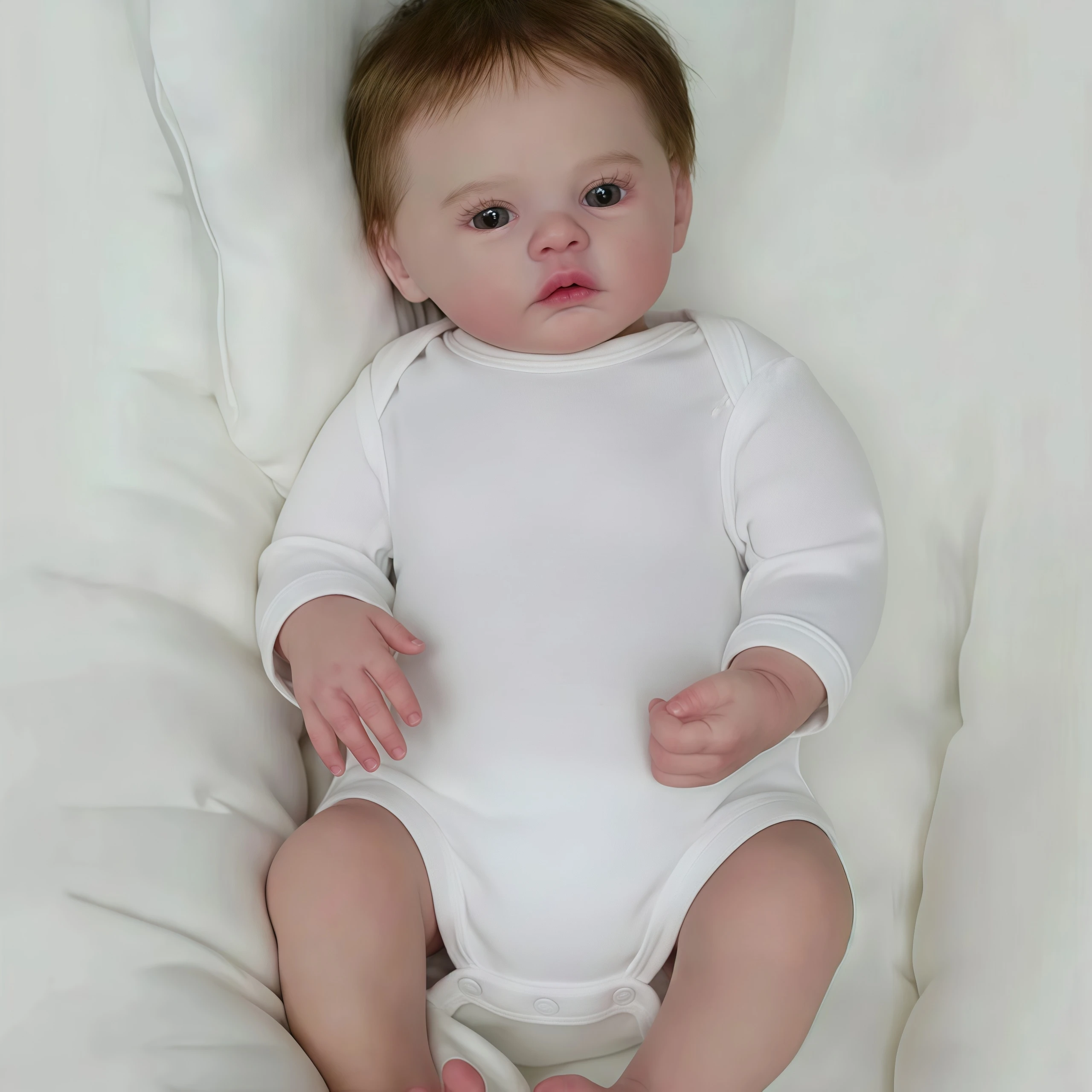 

18 "/45 см реалистичная кукла реборн для девочек, виниловая силиконовая 3D ручная роспись, подарок для новорожденных, подарок на день рождения, Рождественский подарок