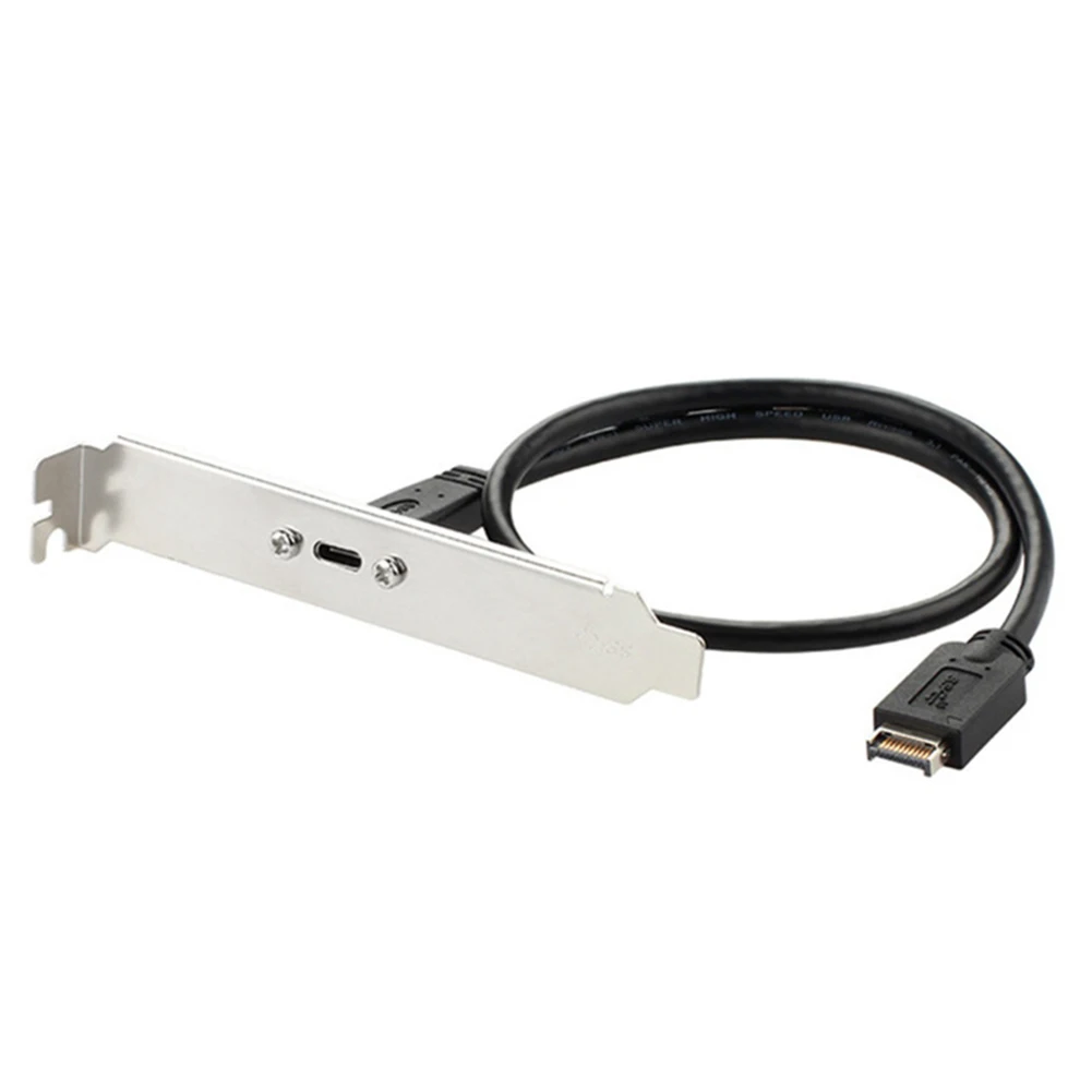 

50CM USB 3.1 Type E To Type C Internal Adapter Cable 10Gbps Motherboard Expansion Adapter Line with Panel Mount Screw