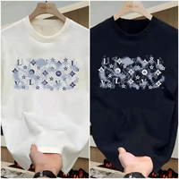 Summer New Casual T-shirt Women's Top Luxury Brand Women's Short Sleeve Brand Graphic Printing Unisex 100% Pure Cotton Clothing