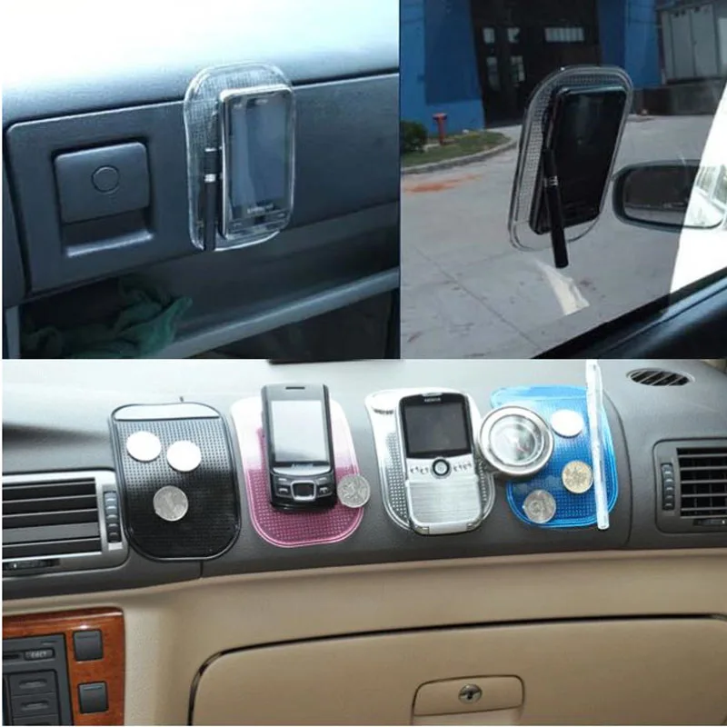 Car Rear View Camera 1pcs Anti-skid Slip Grip Mat  WaterProof Rubber Grip Mat Cell Phone Auto Dashboard Holder Pad Equippments