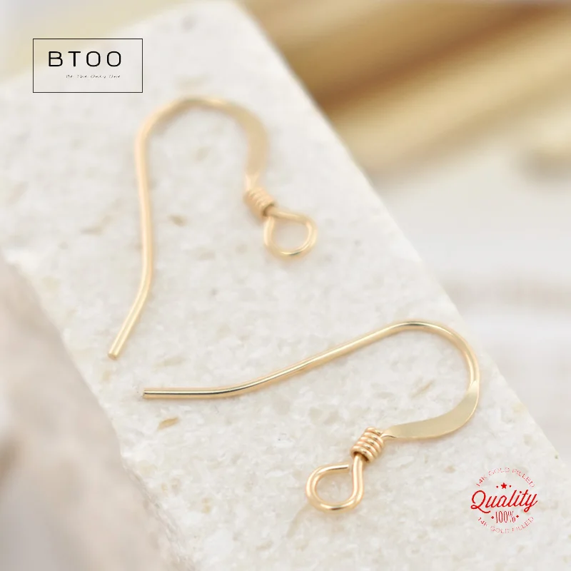 14K Goldfilled Ohrringdraht Flach mit Spirale (0,61mm) Goldener Ohrringdraht für Schmuckherstellung Ohrringe Zubehör Verschlüsse für DIY-Schmuck – Detail 18