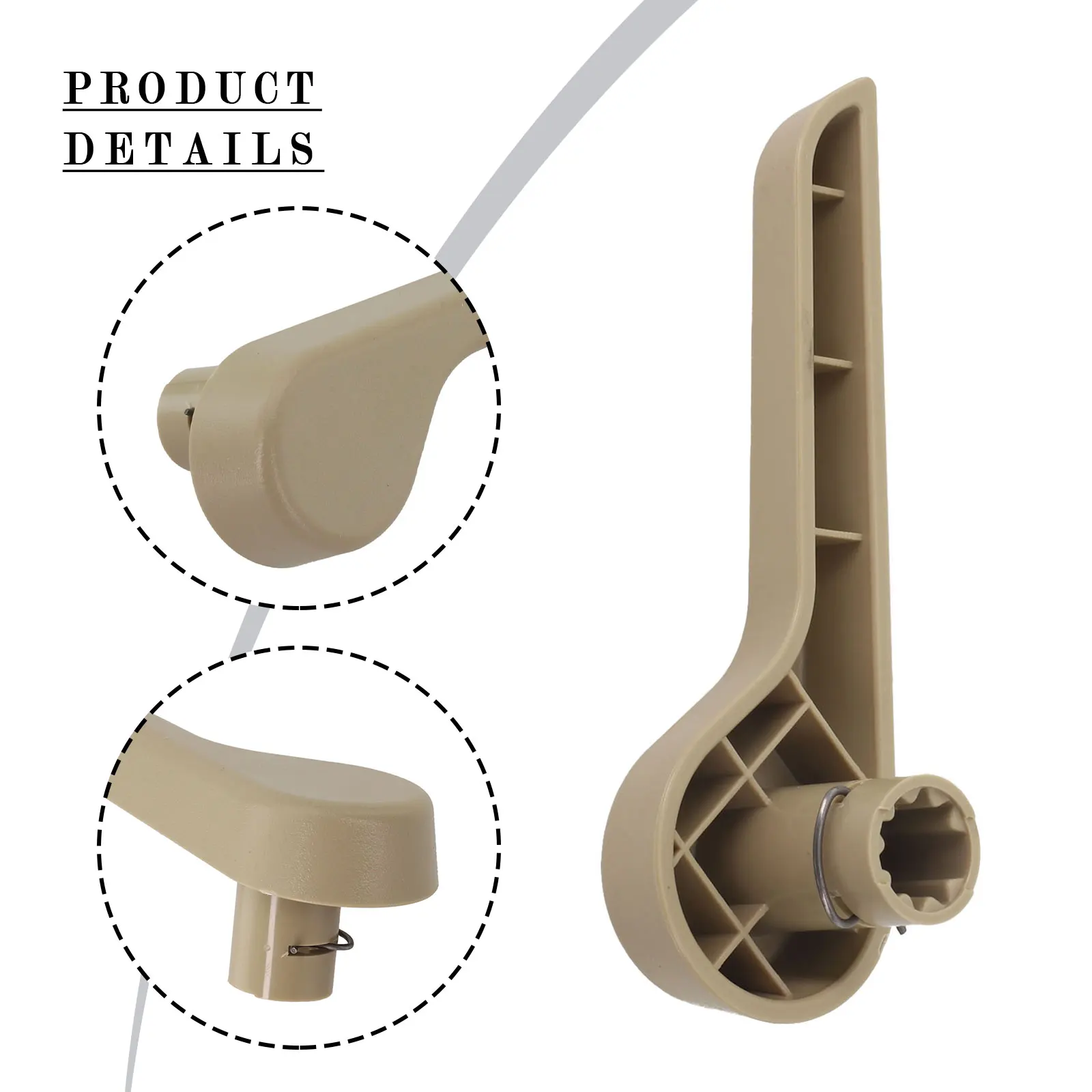 

High Quality Hot Lever HANDLE HANDLE Beige Plastic Material 1 Piece Direct Replacement Driver Rear Left 15279415