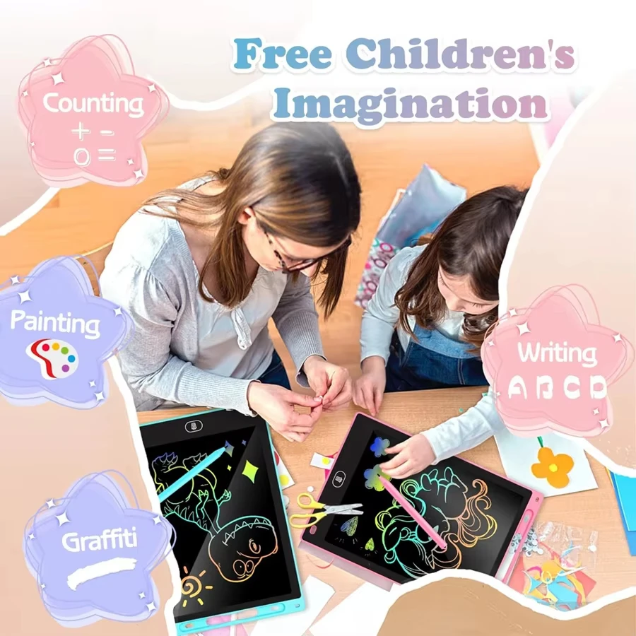 1pc 12 Inch LCD Writing Tablet Drawing Board Graffiti Sketchpad Mgaic Erasable Handwriting Pad Toys for Kids Boys Gifts