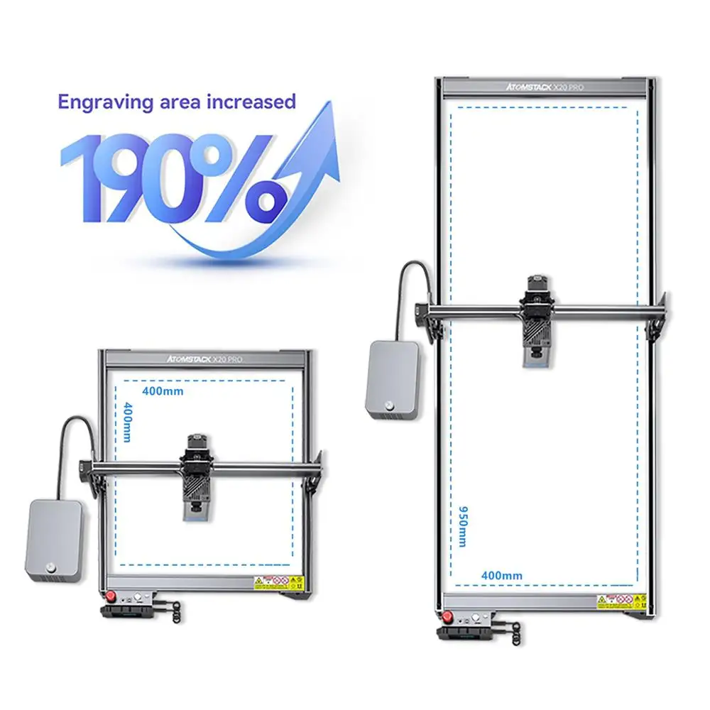 Imagem -02 - Atomstack A20 S20 X20 Pro 130w Máquina de Gravação a Laser Wi-fi Controle Offline 850*400 mm Área Faça Você Mesmo Impressora Marcação Cortador Cnc Roteador