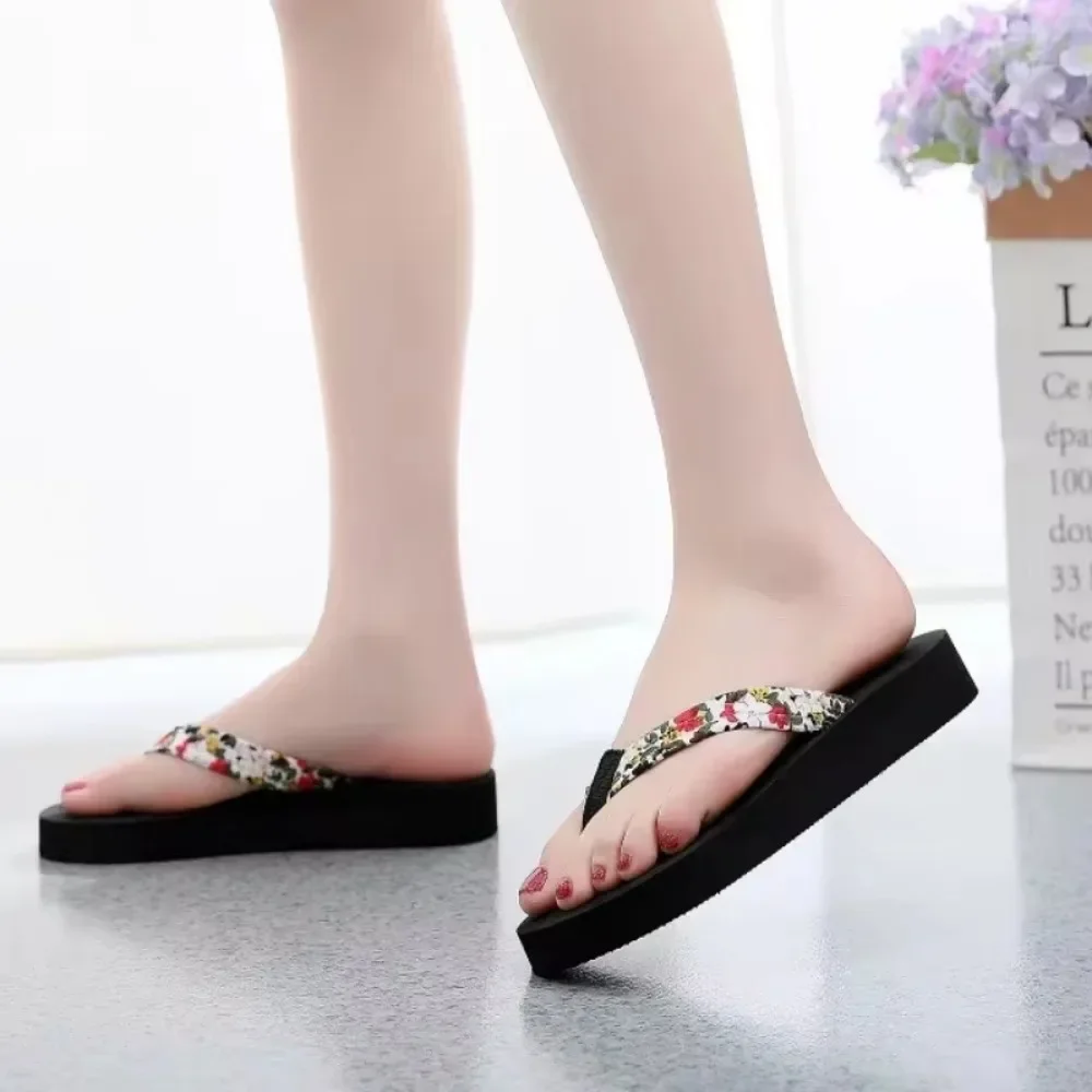 صنادل شبشب صيفية للسيدات من ريترو، شباشب شاطئ عصرية مفتوحة من الأمام مع نعل مسطح، شرائح مريحة كاجوال للسيدات #5