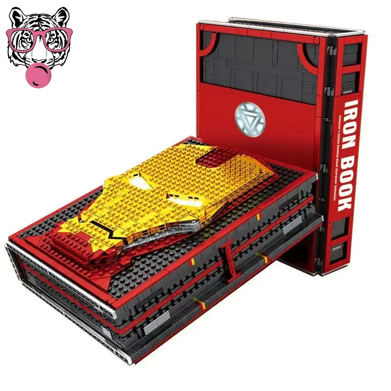 Image of Heißer Verkauf: 2610+ Teile Iron Man Gedenkbuch-Bausatz mit 52 Figuren und Modellen – Bausteine als Geschenk
