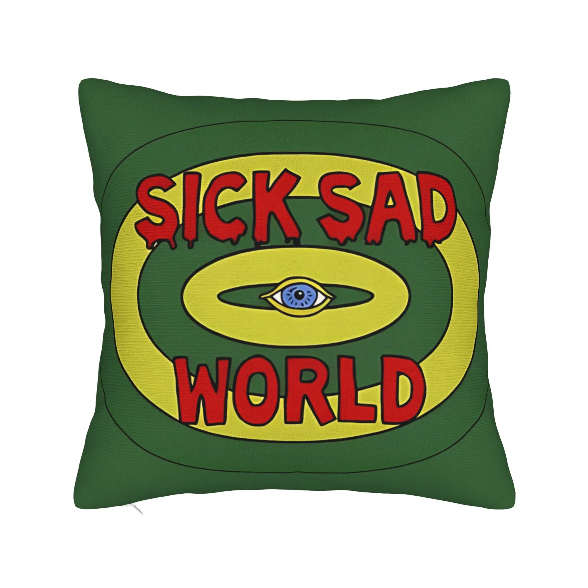 Sick Sad World Darias Logo Square Pillowcases Polyester Home  Cushion Cover Cute Decorative Pillowcase 40*40