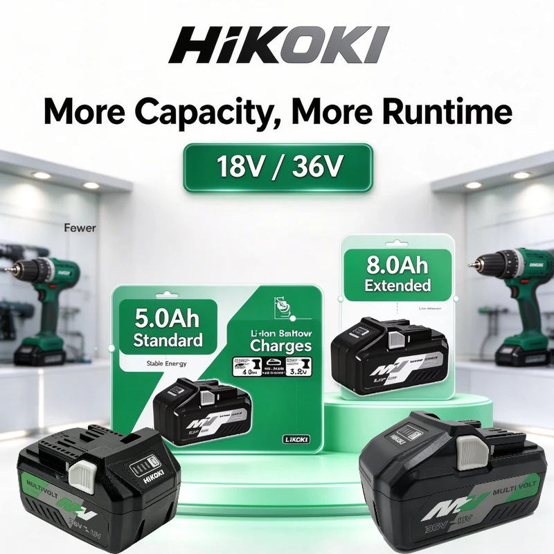 Genuine HiKOKI Multi volt Lithium Battery,Dual 18V/36V 5.0Ah/8.0Ah,Multi Safety Protection,Fit all HiKOKI Cordless Electric Tool